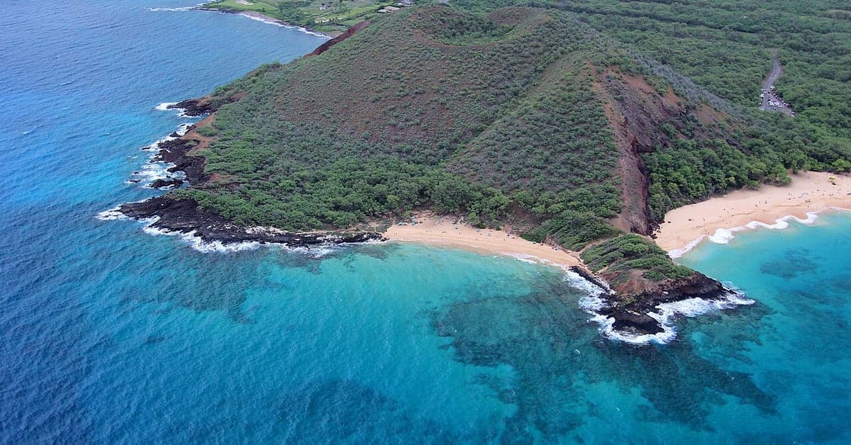 Makena State Park, Maui, from the air