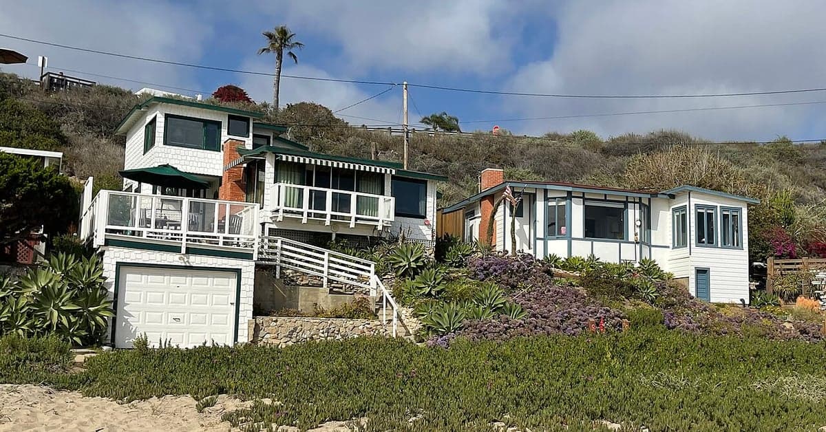 The historic beach cottages at Crystal Cove State Park, California