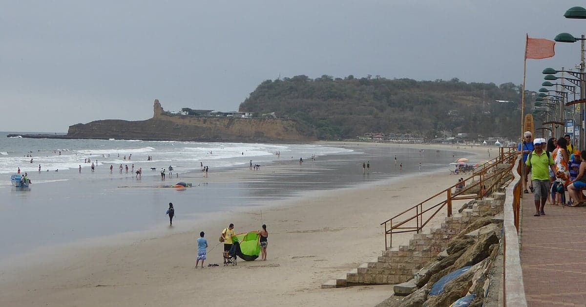 The beach at Montañita, Ecuador