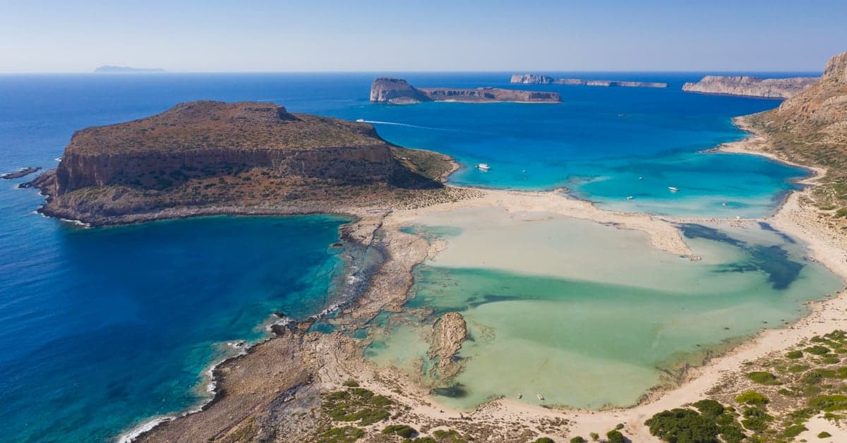 Balos Lagoon, Crete, from above
