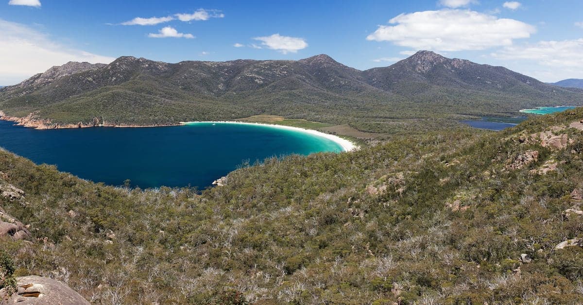 Wineglass Bay from the lookout, Freycinet National Park, Tasmania