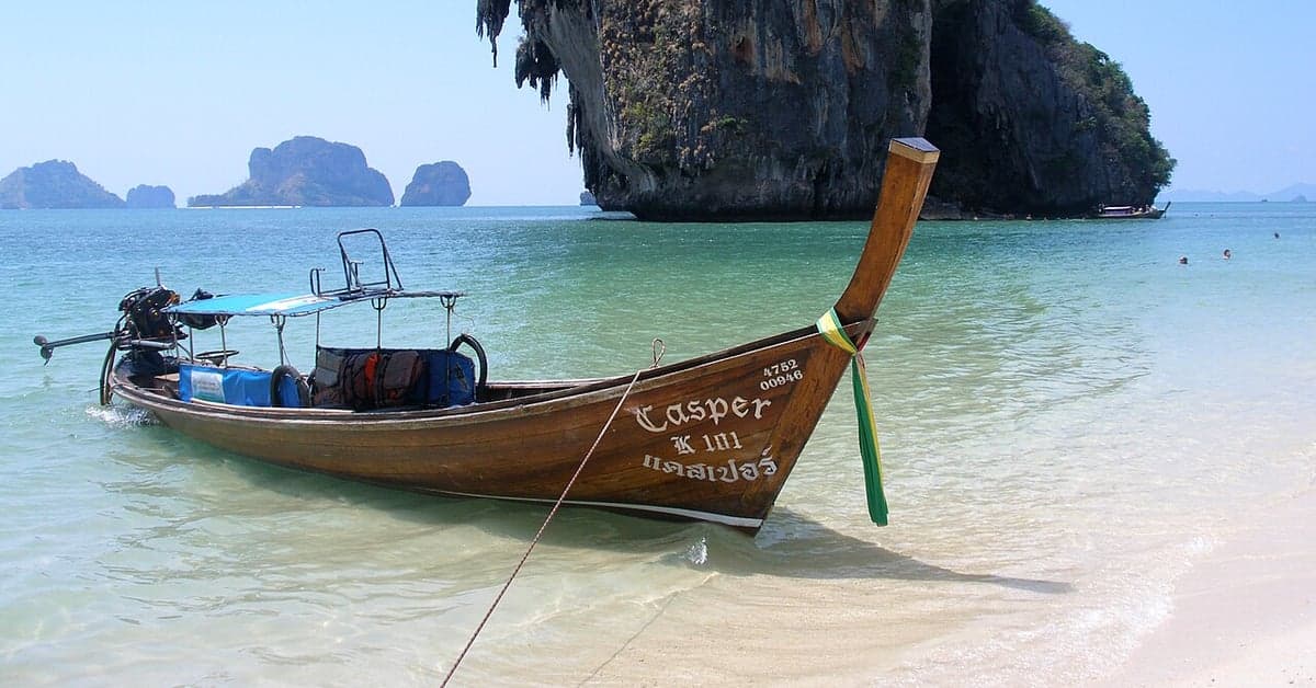 Longtail boat at Railay, Krabi, Thailand